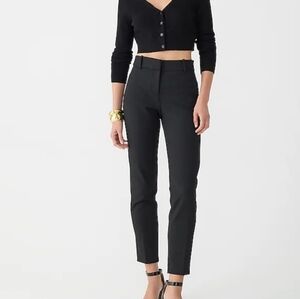 J. Crew Cameron Black High Rise Ankle Pants Size 8 Business Office Casual Tuxedo